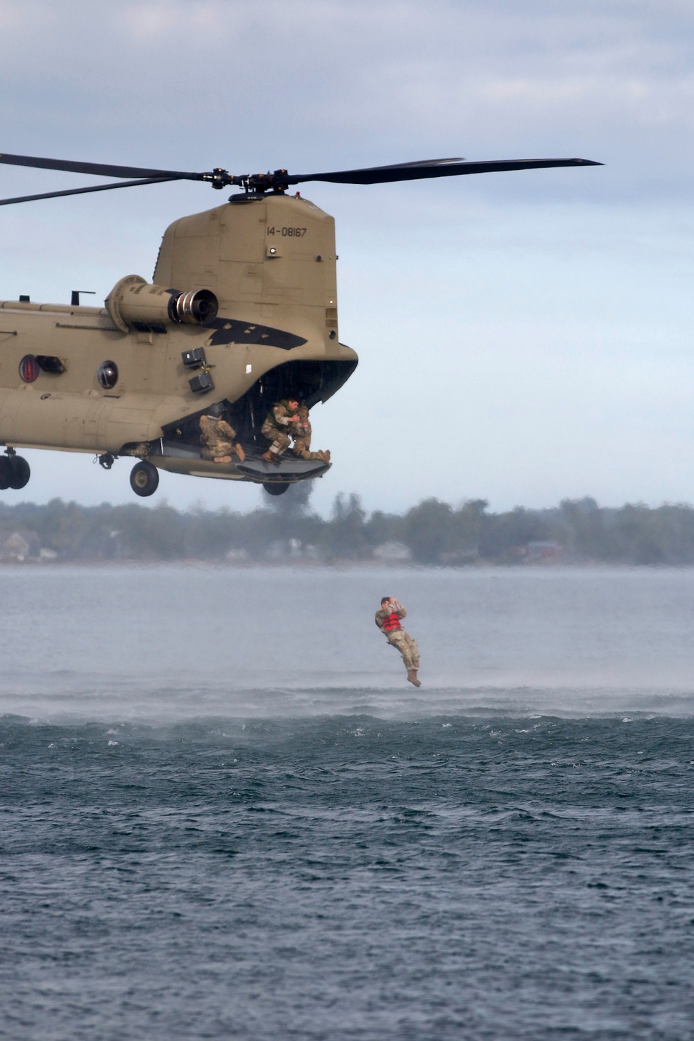 Engineers Helocast into Black River Bay