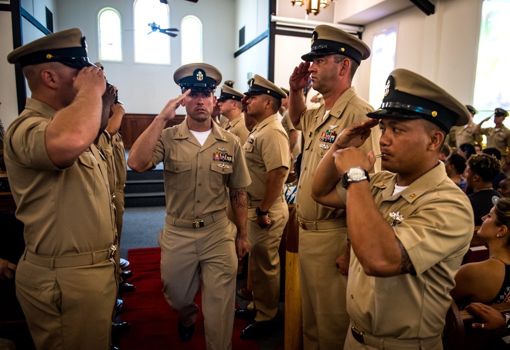 USS Makin Island Chief Petty Officer Pinning Ceremony