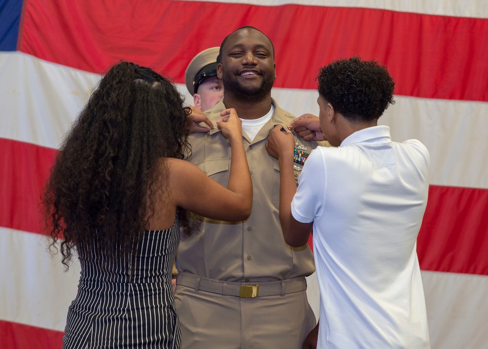 USS Bonhomme Richard (LHD 6) holds a chief pinning ceremony