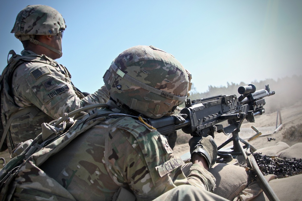 M240B Trigger Pulled and Hot Metal Going Down Range