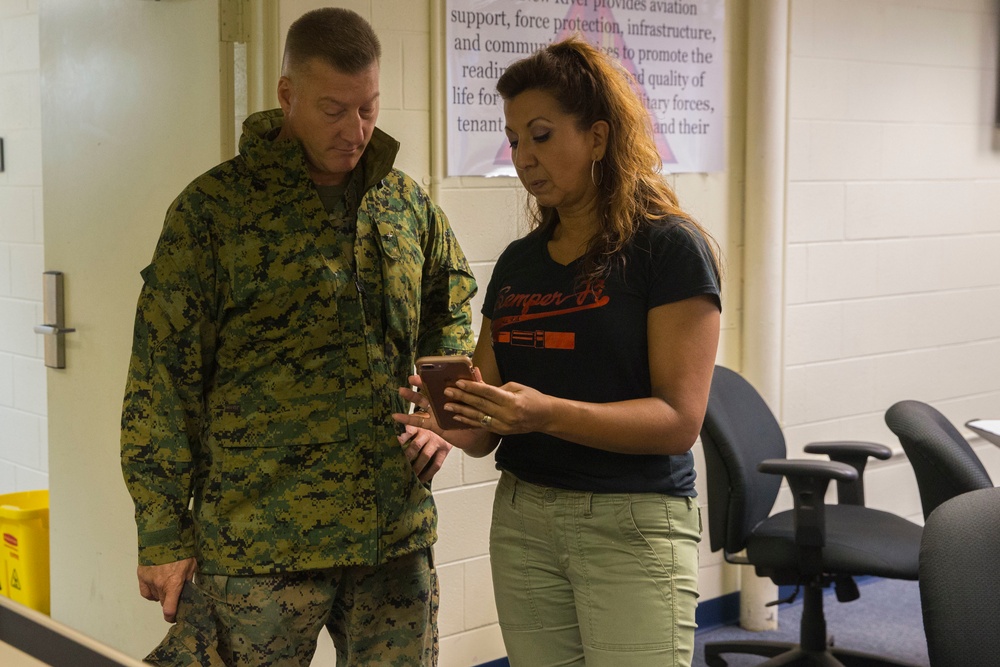 Brig. Gen. Alford visits MCAS New River