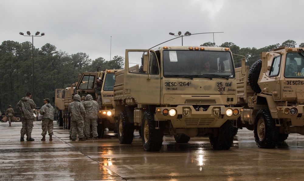 Hurricane Florence - Fort Bragg Soldiers mount up and head out to provide aid