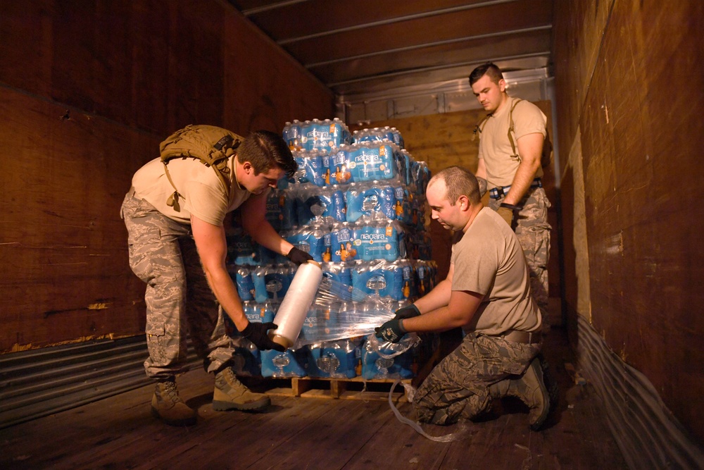 NC Airmen Prepare Supplies for Hurricane Relief