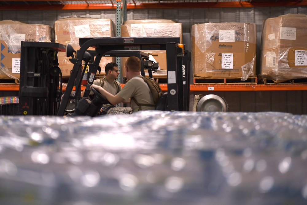 NC Airmen Prepare Supplies for Hurricane Relief