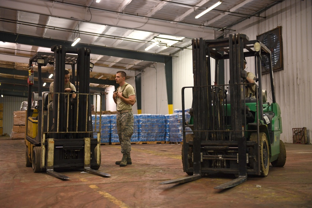 NC Airmen Prepare Supplies for Hurricane Relief