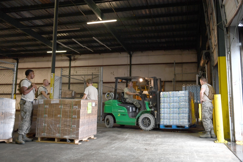 NC Airmen Prepare Supplies for Hurricane Relief