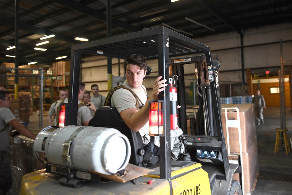 NC Airmen Prepare Supplies for Hurricane Relief