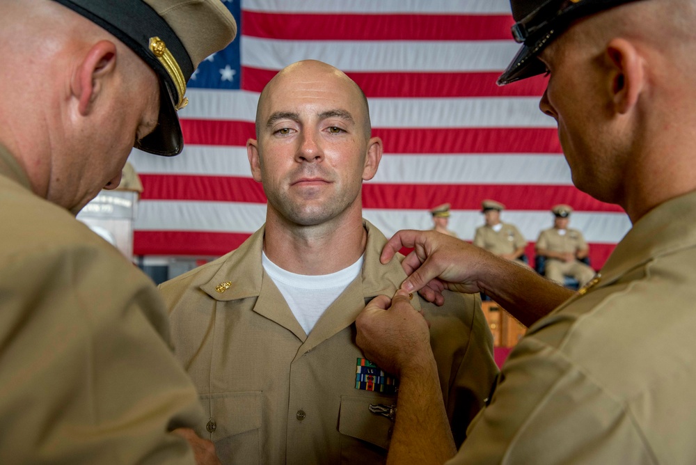 Chief Pinning Ceremony Aboard GHWB