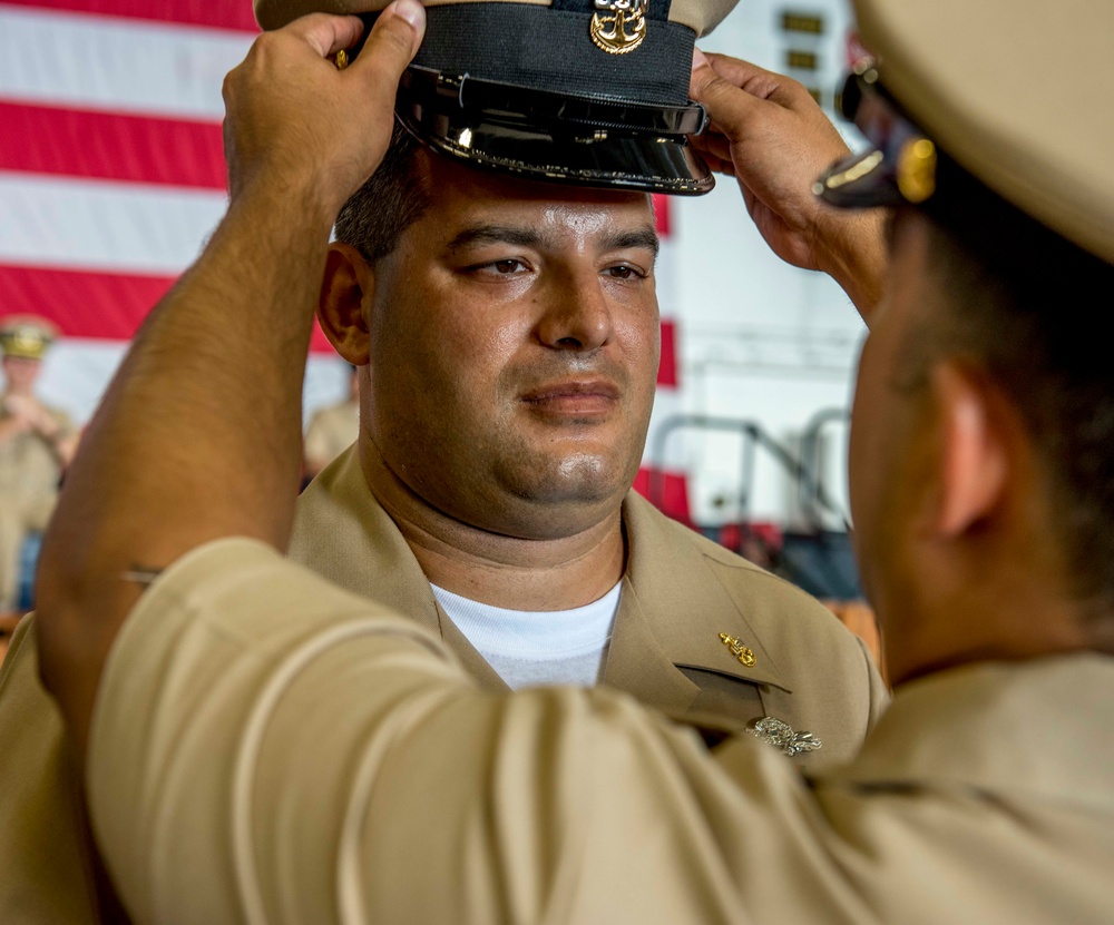 Chief Pinning Ceremony Aboard GHWB