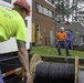 Corps contractors install temporary power to a section of Cherry Hospital in Goldsboro, North Carolina