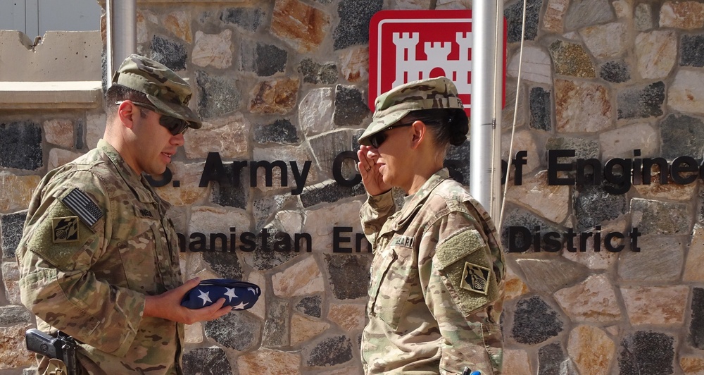 U. S. flags raised and lowered on Patriot Day 9/11 in Afghanistan