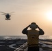 USS Jason Dunham (DDG 109) helo ops at sunset