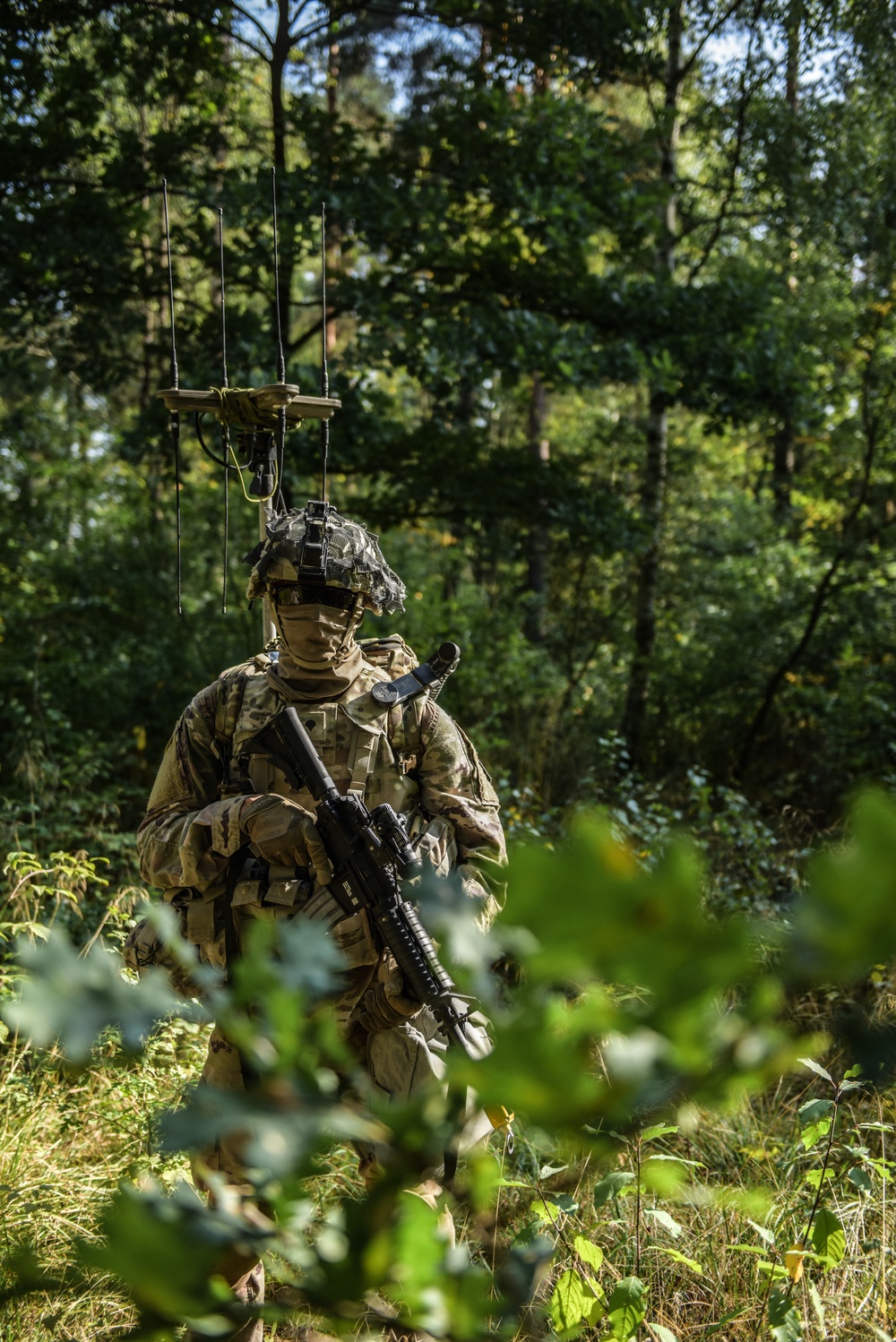 Combat Electronic Warfare Intelligence Sky Soldier in the Woods