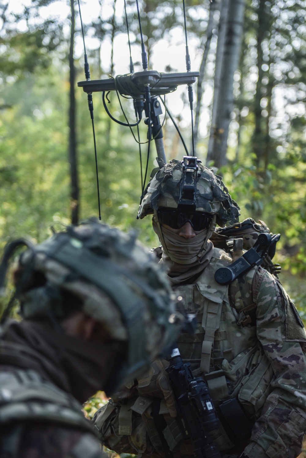 Sky Soldier CEWI Team Sets-up Signal Intelligence Equipment
