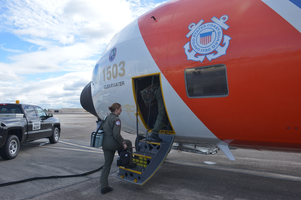 USCG Air Station Clearwater air crews deploy to Air Station Elizabeth City to respond to Hurricane Florence