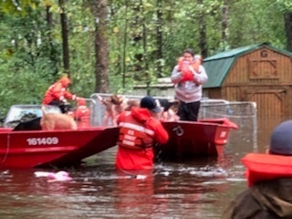 Coast Guard rescues people, pets stranded near Riegelwood, N.C.