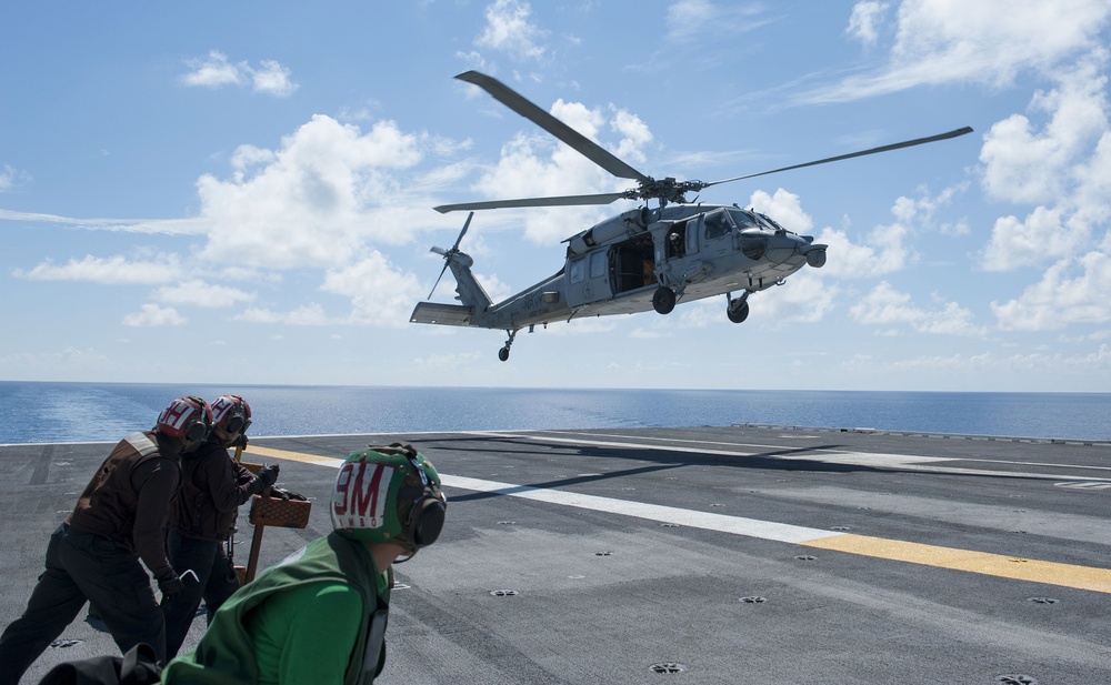 MH-60S Sea Hawk Lands Aboard GHWB