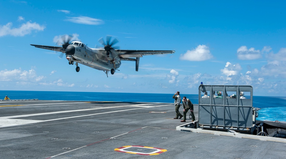 C-2A Greyhound Lands Aboard GHWB