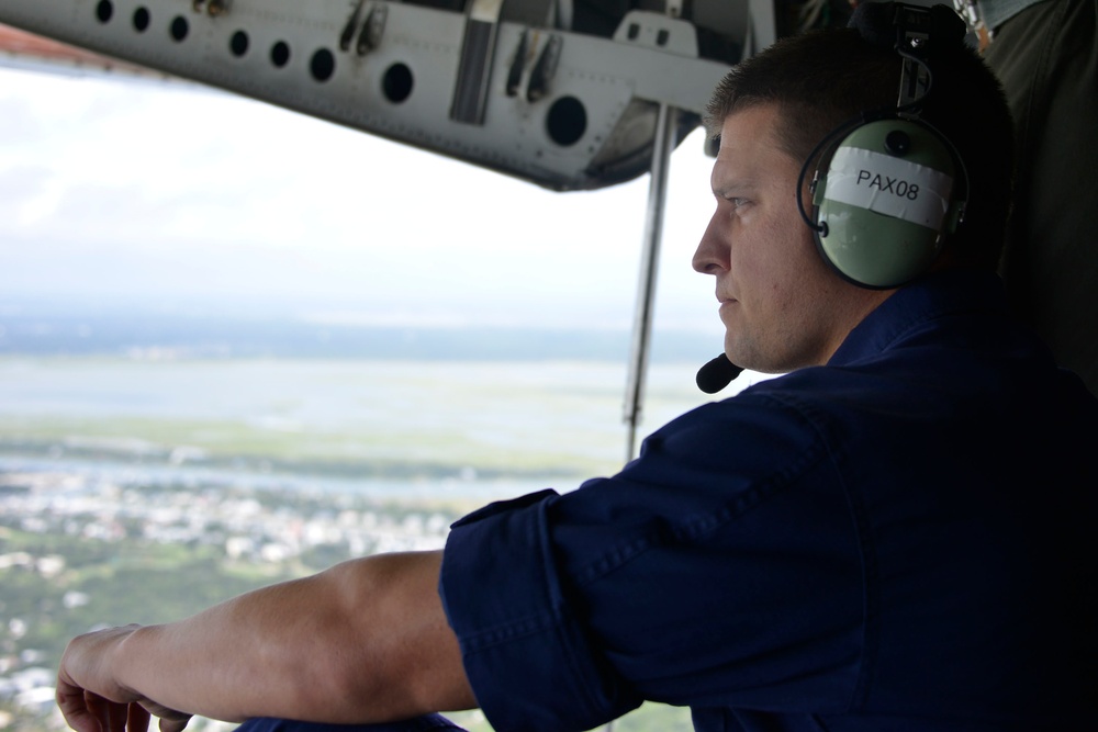 Coast Guard Aircrew assess South Carolina waterways after Tropical Storm Florence