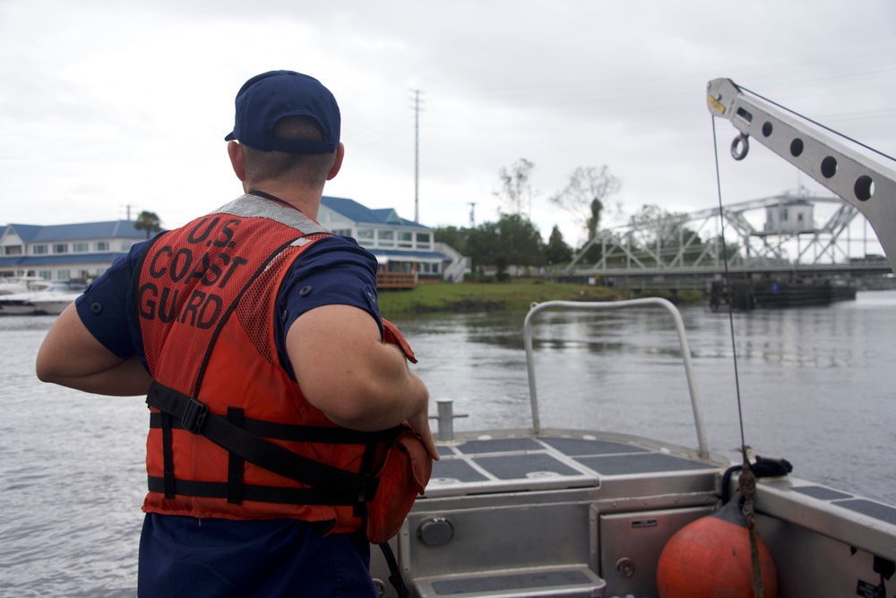 Coast Guard Aids to Navigation Team Charleston assesses post-hurricane harbor conditions in Horry County