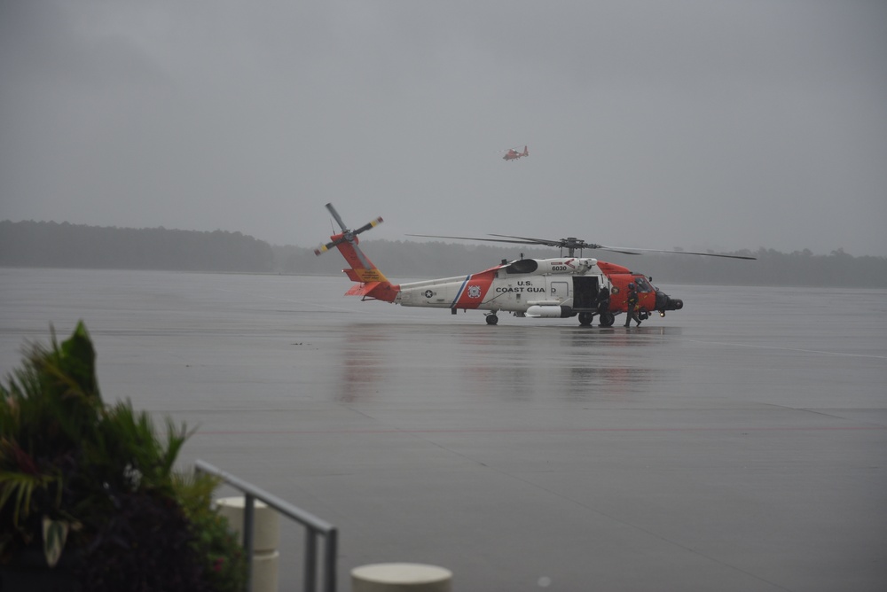 Coast Guard air crews assess Hurricane Florence damage near Myrtle Beach, South Carolina