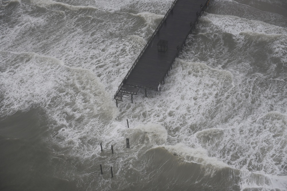 Coast Guard air crews assess Hurricane Florence damage near Myrtle Beach, South Carolina