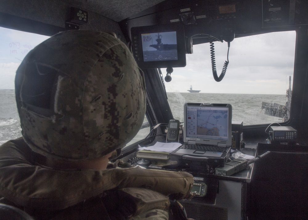 Coastal Riverine Squadron 10 Escorts USS Abraham Lincoln