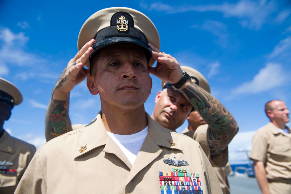 Shoup Hold Chief Pinning Ceremony