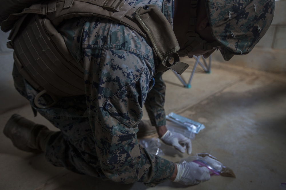 Criminal Investigator Marines polish their skills in forensic gathering, analyzing