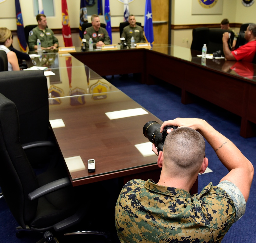 Marine photog at Press Conference