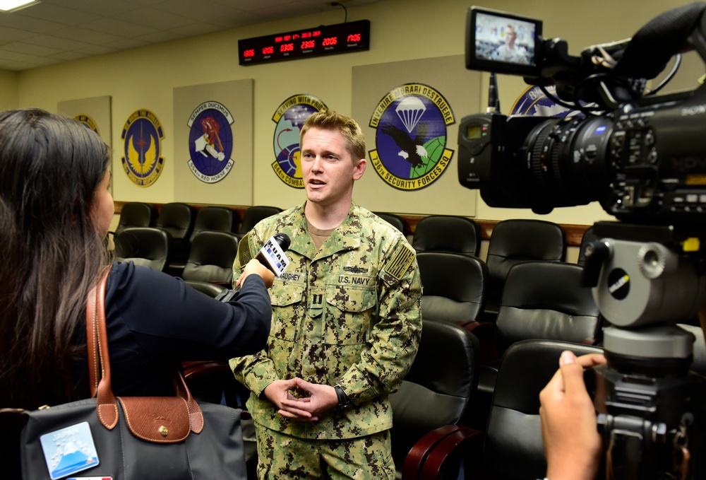 PAO Speaks to Local Media about Valiant Shield