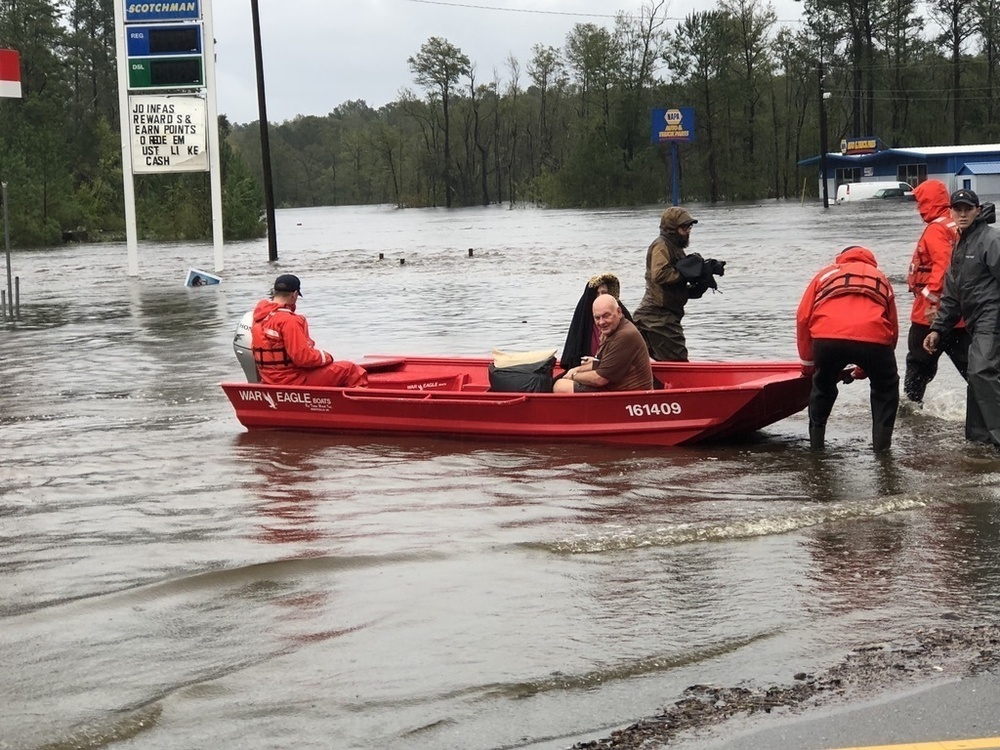 Coast Guard crew rescues pets and civilians from floodwaters