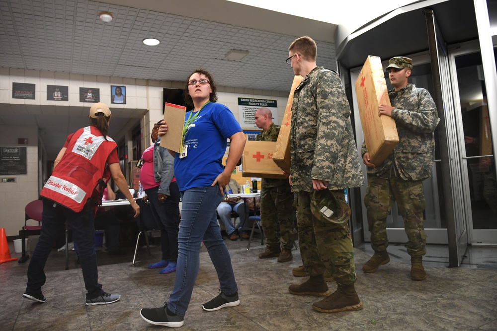 National Guardsmen Help in the Aftermath of Hurricane Florence