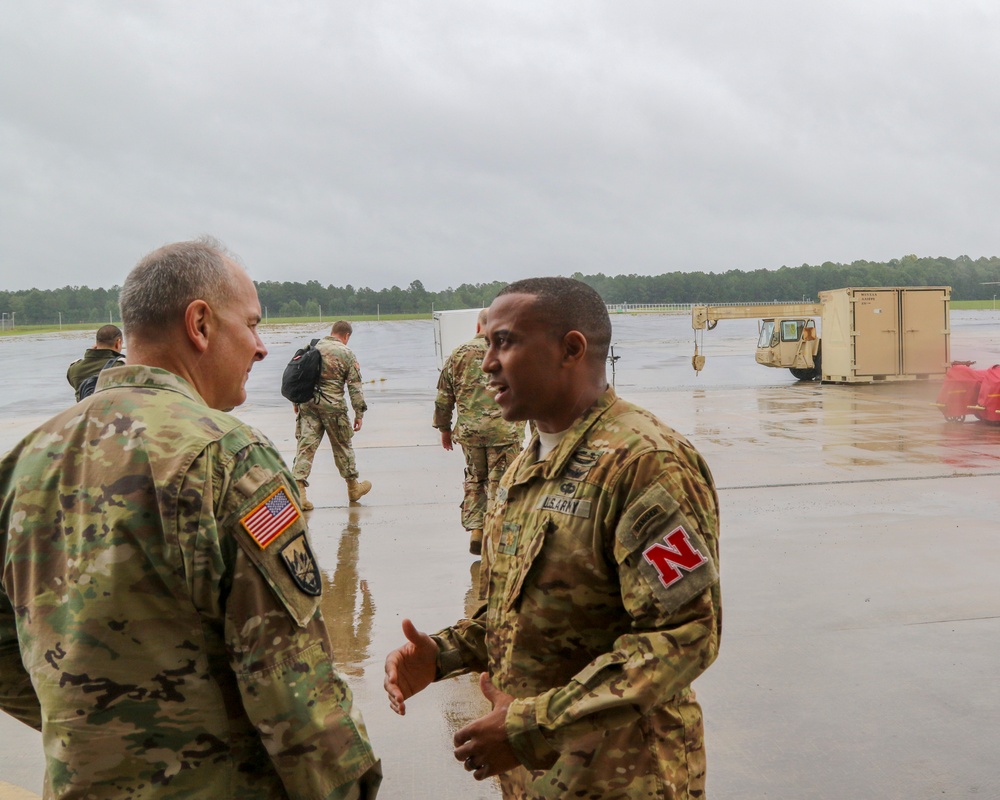 Kadavy Meets with Nebraska Hurricane Relief Soldiers