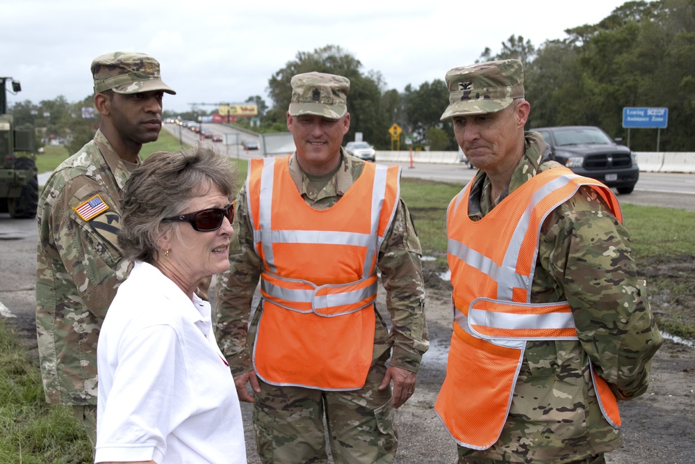 Maj. Gen. Livingston Visits Troops, EMD and 501 Highway Sandbag Mission