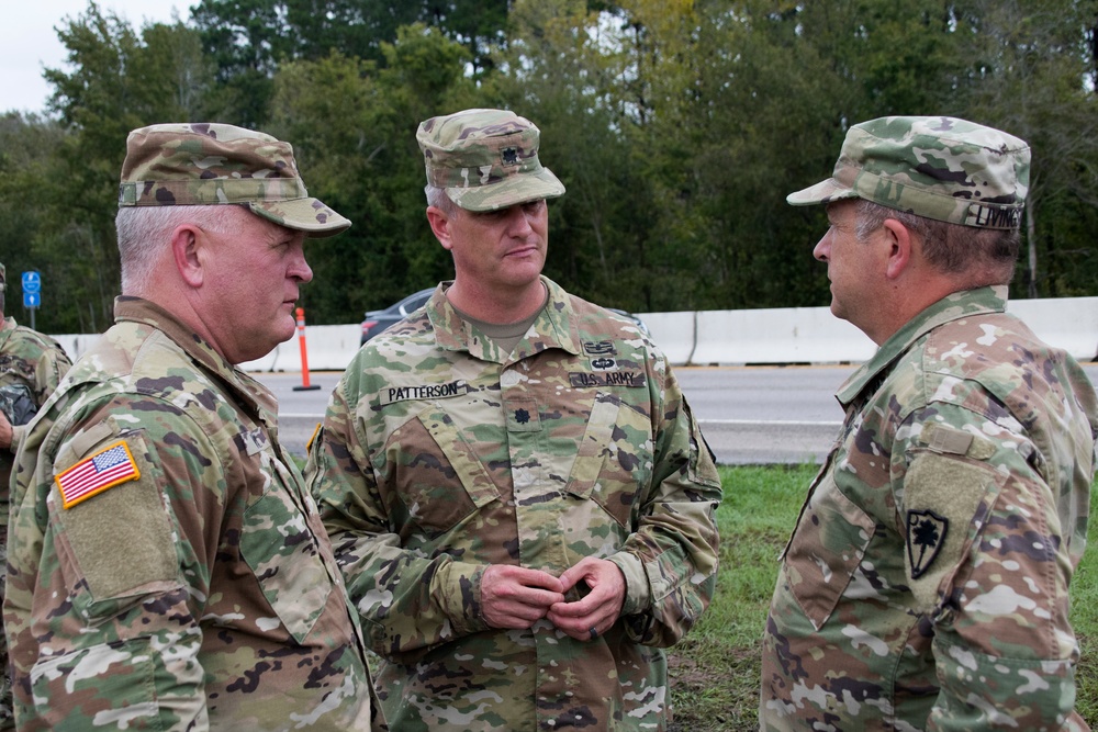 Maj. Gen. Livingston Visits Troops, EMD and 501 Highway Sandbag Mission