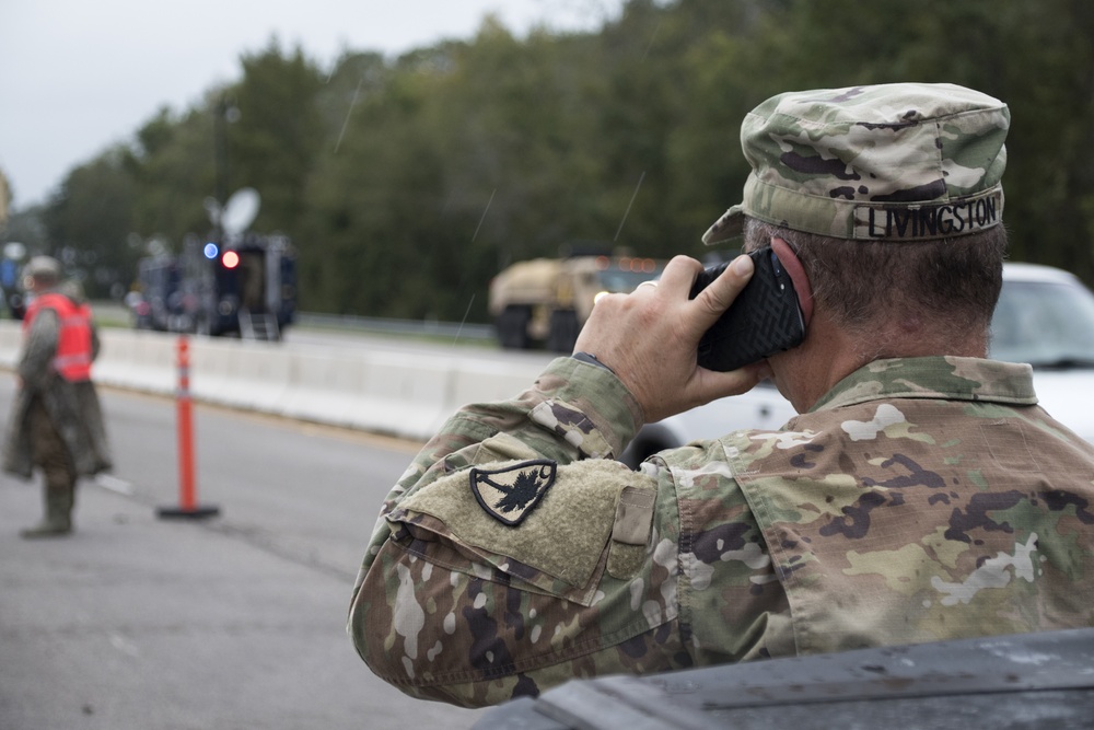 Maj. Gen. Livingston Visits Troops, EMD and 501 Highway Sandbag Mission