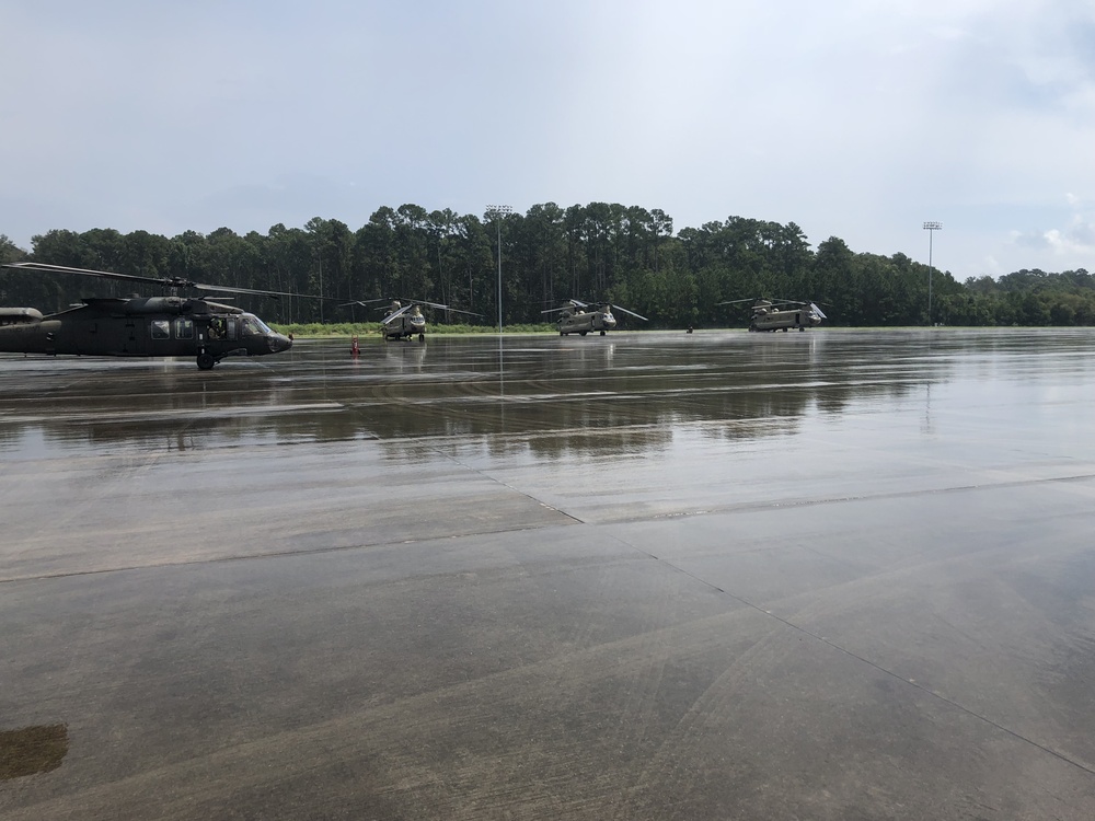 10th Mountain Division aviators stage for Hurricane Florence relief