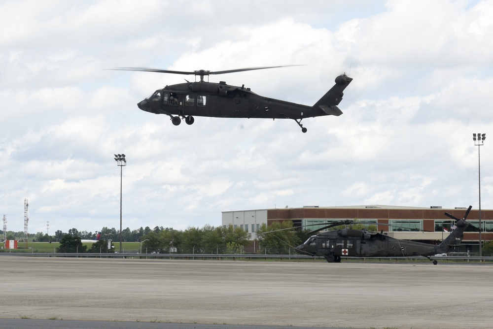 U.S. Army BlackHawk Departs North Carolina Air National Guard to Aid in Relief Following Hurricane Florence