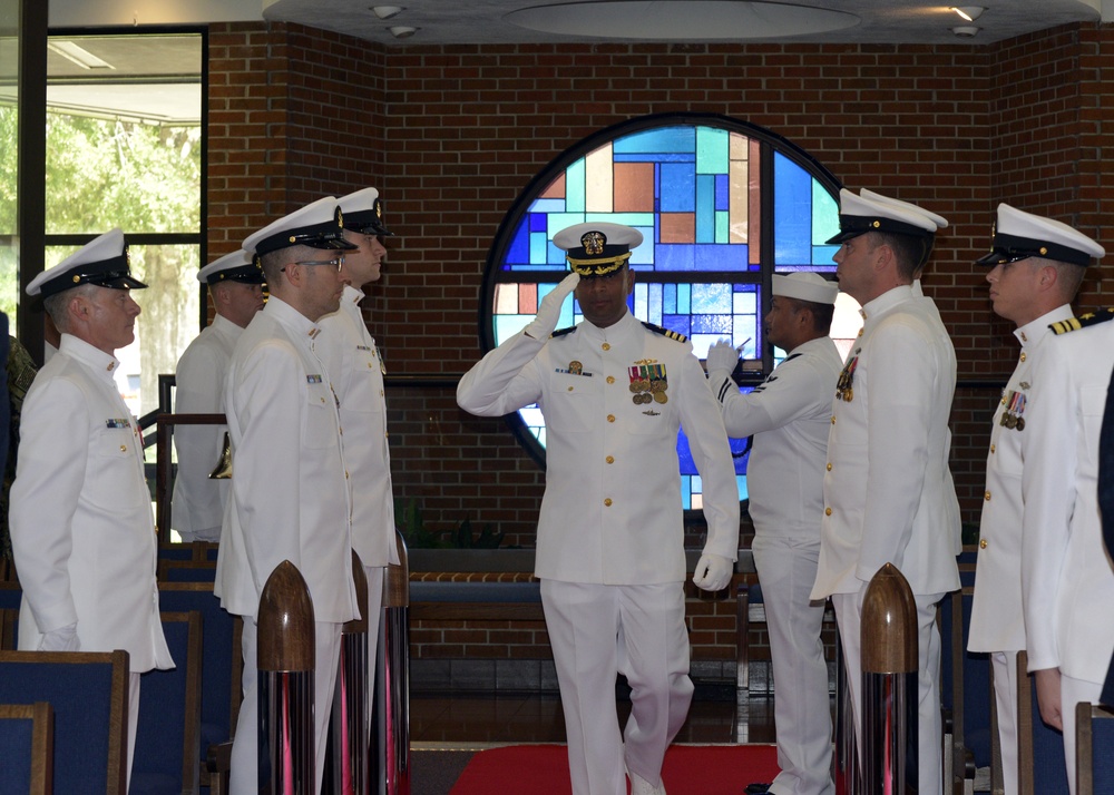 USS Rhode Island Holds Change of Command and Crew Split Ceremony