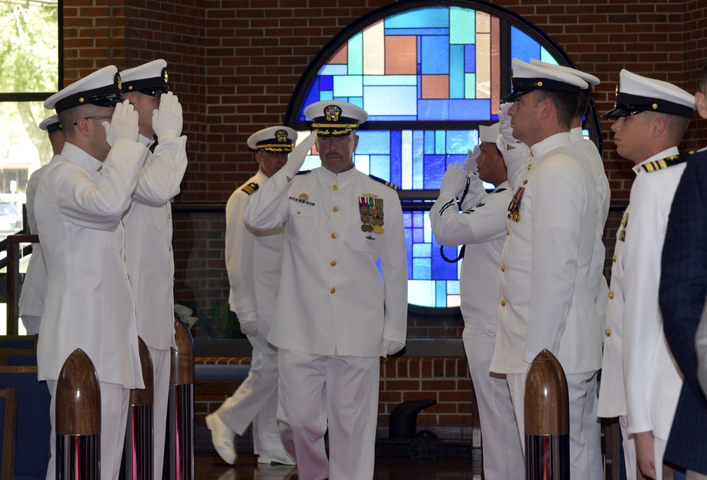 USS Rhode Island Holds Change of Command and Crew Split Ceremony