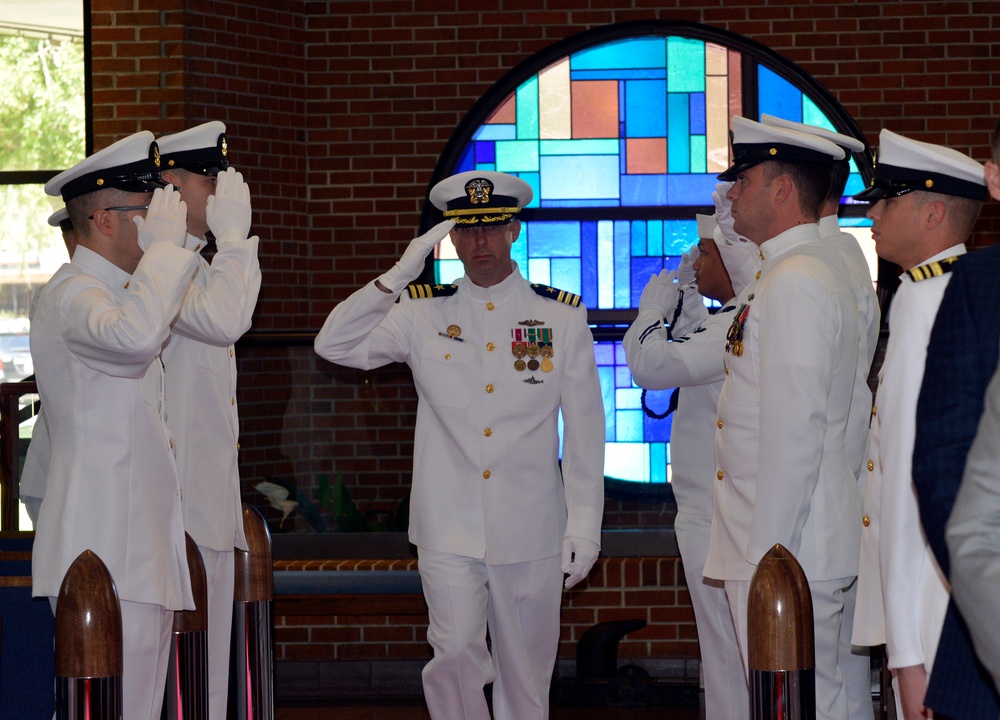 USS Rhode Island Holds Change of Command and Crew Split Ceremony