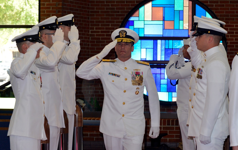 USS Rhode Island Holds Change of Command and Crew Split Ceremony