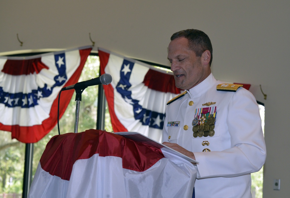 USS Rhode Island Holds Change of Command and Crew Split Ceremony