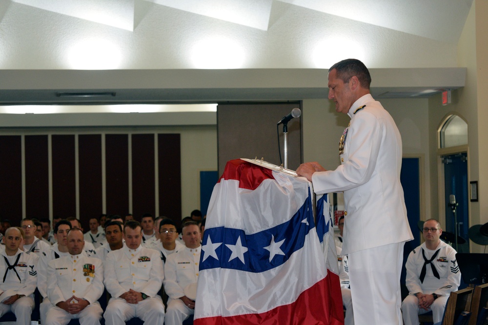 USS Rhode Island Holds Change of Command and Crew Split Ceremony