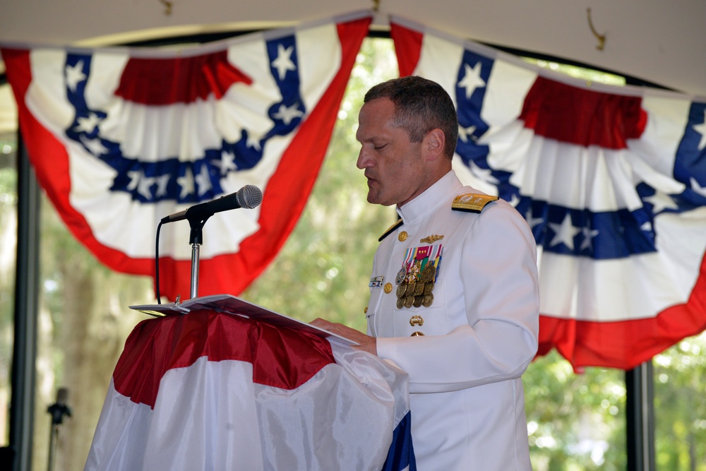 USS Rhode Island Holds Change of Command and Crew Split Ceremony