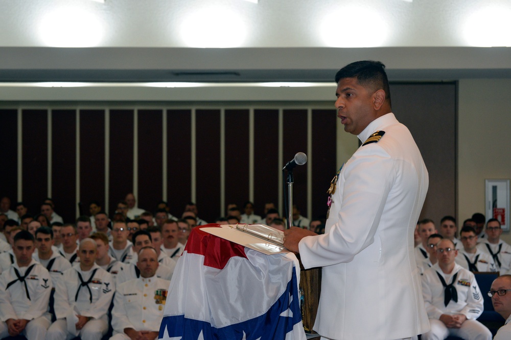 USS Rhode Island Holds Change of Command and Crew Split Ceremony