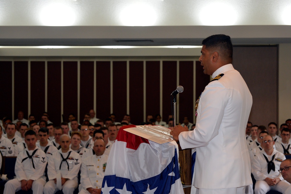 USS Rhode Island Holds Change of Command and Crew Split Ceremony