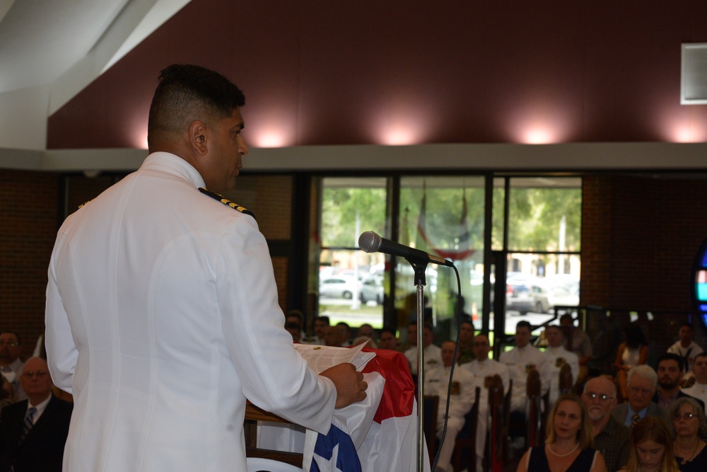 USS Rhode Island Holds Change of Command and Crew Split Ceremony