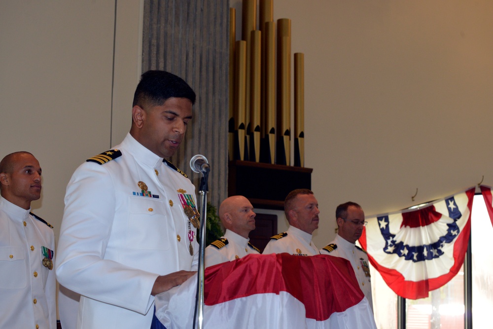 USS Rhode Island Holds Change of Command and Crew Split Ceremony